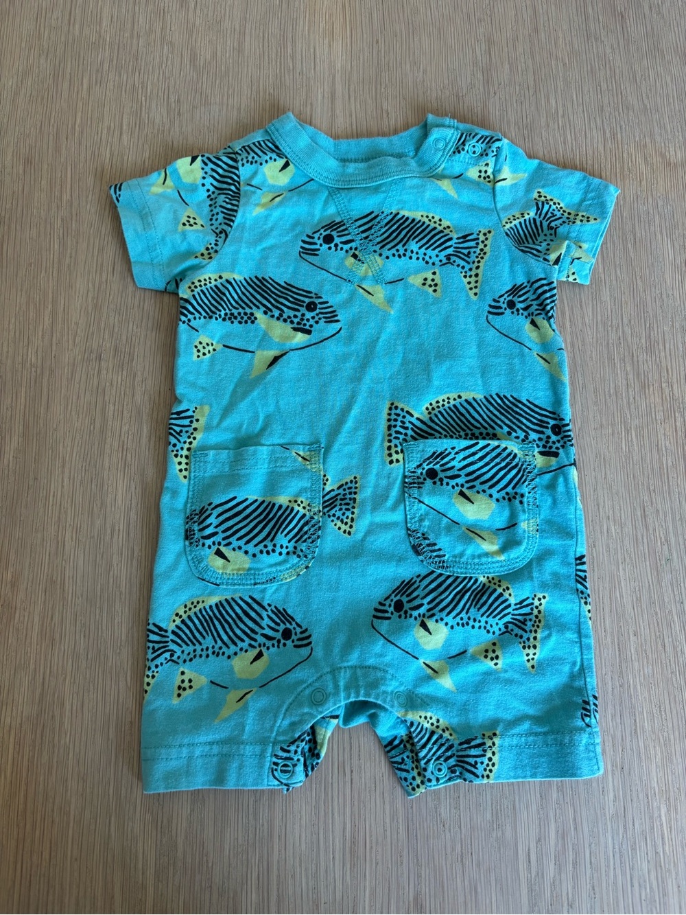 Tea Collection Baby Romper Fish Print